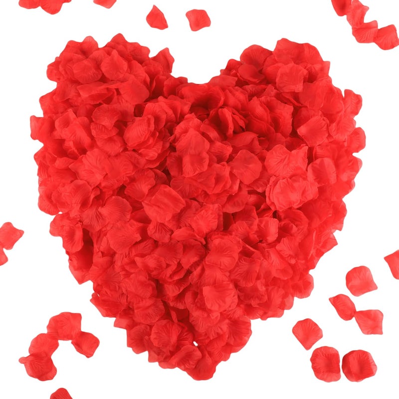 CODE FLORIST 2200 PCS Red Silk Rose Petals Wedding Flower Decoration - Image 1